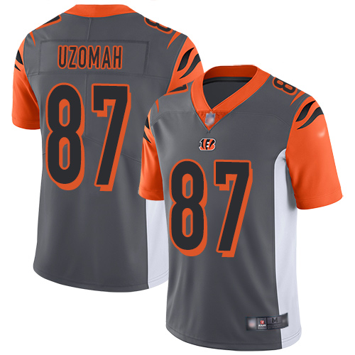 Cincinnati Bengals Limited Silver Men C J  Uzomah Jersey NFL Footballl #87 Inverted Legend->cincinnati bengals->NFL Jersey